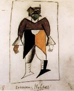Kasimir Malevich Clothes design for Subdue sun Opera oil painting on canvas